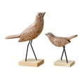 thumbnail image 2 of 2 figuras de pájaros de madera, esculturas de animales, decoración , figuras de animales realistas, adornos de escritorio para el suelo del, 2 of 9