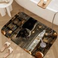 thumbnail image 3 of 1pc A Black Cat Hanging Absorbent Non-Slip Bathroom Thickened Flannel Rug Decor,Soft,Quick Drying,Suitable For Indoor/outdoor Use,Bathrooms,Bedrooms,Kitchens,Terrace,Laundry Rooms,16"x24", 3 of 9
