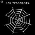 thumbnail image 2 of PULLIMORE Halloween 5 Ft Giant Round Spider Web Outdoor Halloween Decorations Costume Party Garden Yard Haunted House Decor(White), 2 of 9