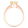 thumbnail image 4 of 2.5 ctw Solitaire Anniversary Ring for Women | Marquise Cut Simulated Yellow Diamond | Hyperallergenic Solid 18K Rose Gold, 4 of 5