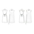 thumbnail image 4 of Butterick Sewing Pattern 6889 - Misses' Side-Buttoning Dress, Size: F5 (16-18-20-22-24), 4 of 4