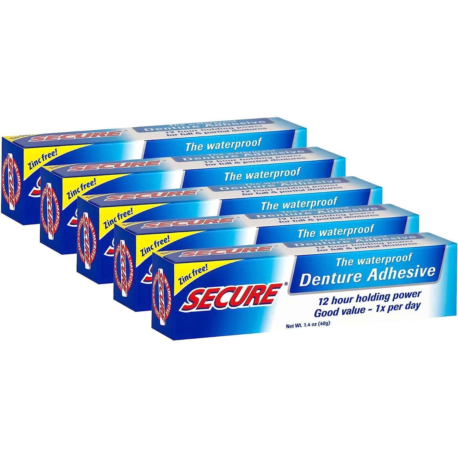 Dexusay Waterproof Denture Adhesive Zinc Free Extra Strong Hold For