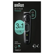 Braun All-in-One Style Kit Series 3 3430, 3-in-1 Electric Trimmer for Men, Black