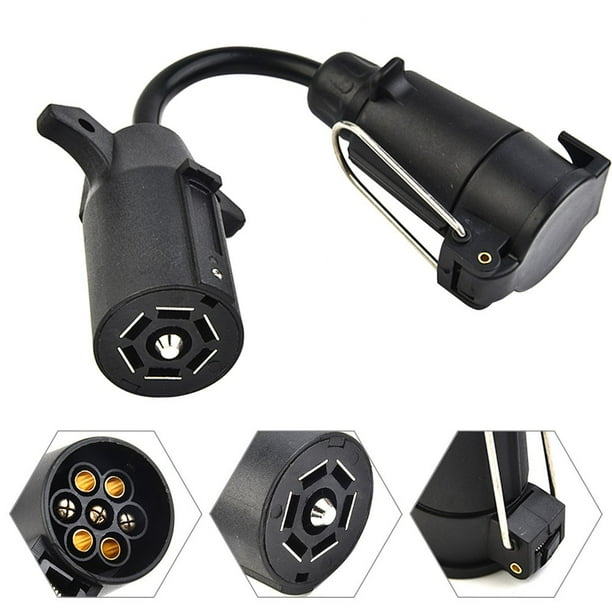 RAINB 7 Blade Rv To 7 Way Pin Trailer Adapter Connector 7 Pin Trailer