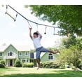 thumbnail image 3 of Sunny & Fun Portable 50 Foot Slackline Monkey Bar and Ladder Kit - Kids Swinging Obstacle Course Set - Bars, Fists, Gymnastics Rings - 250lb Capacity - Storage Bag & Tree Protectors Included, 3 of 8