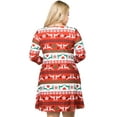 thumbnail image 3 of Women's Christmas Print Dress, Fair Isle Reindeer Print, 2XL, 3 of 5