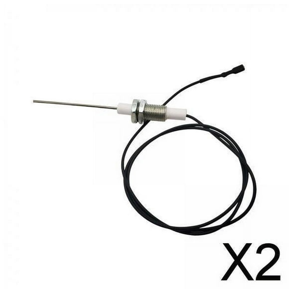 2X Encendedor de chispa roscado Encendido portátil Conjunto práctico de electrodos cerámicos 2 piezas