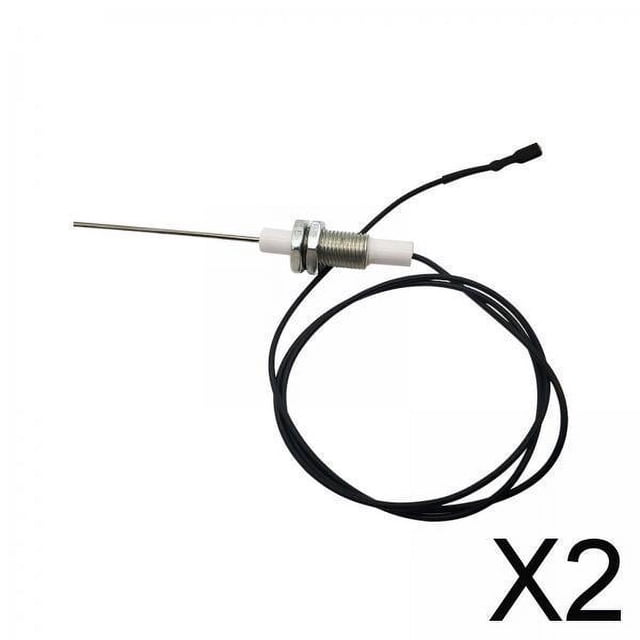 2X Encendedor de chispa roscado Encendido portátil Conjunto práctico de electrodos de cerámica 2 piezas