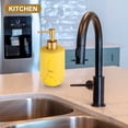 thumbnail image 4 of Uxcell 1 pieza dispensador de jabón de 12.5 oz dispensador de jabón de mano para cocinas, baños, restaurantes color amarillo mate, 4 of 6