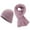 Purple, variant on Women's Solid Color Letter Knitted Hat And Gloves 2 Piece Warm Woolen Hat And Gloves 2 Piece Set