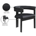 thumbnail image 2 of Meridian Furniture Romeo Black Vegan Leather Dining Chair (Set of 2), 2 of 8