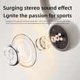thumbnail image 3 of Auriculares de conducción ósea, auriculares óseos, auriculares Bluetooth de fitness inalámbricos de oído abierto mejorados con micrófono, 8 horas de duración, 3 of 4