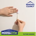 thumbnail image 4 of Permastik Small Adhesive Picture Hooks, Rental Safe - Holds up to 1.65 lbs (9 Pack), 4 of 7
