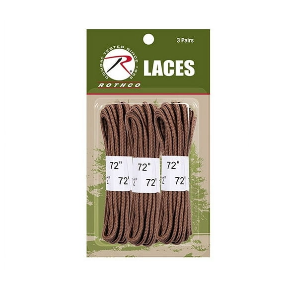 Rothco 72" Boot Laces - 3 Pack, Coyote Brown