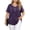 #07 Purple 【Mix, Match & Rotate: Stock Up on Daily Colors】, variant on Women's Plus Size Solid Color V Neck Short Sleeve Collar Blouse Tunic Top Casual Daily Wear Soft Comfy Outfits | CSEONE,Black L