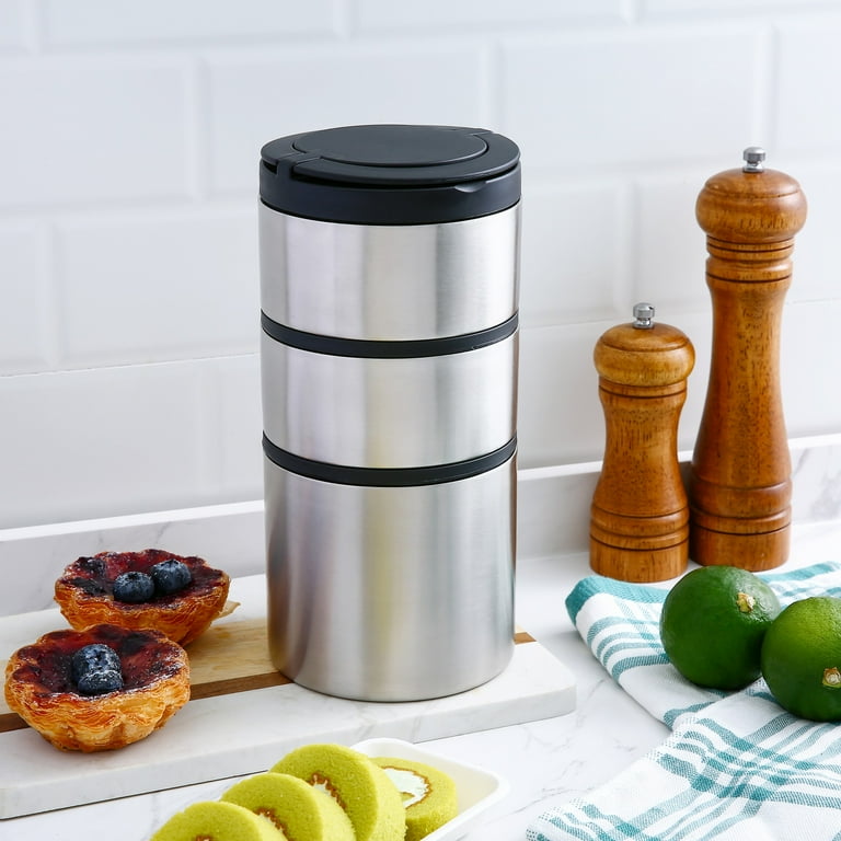 Free Shipping! Mainstays Food Jar, Stainless Steel, 41 oz, 3