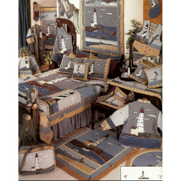 Lighthouse By Bay Quilt (Queen)