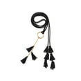 thumbnail image 1 of Cinturones de cuerda trenzada para mujeres INSPIRE CHIC, cinturones delgados bohemios con borlas y cadena, con anillo de metal para falda o vestido 47.2x0.2" negro, 1 of 6