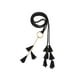 thumbnail image 1 of Cinturones de cuerda trenzada para mujeres INSPIRE CHIC, cinturones delgados bohemios con borlas y cadena, con anillo de metal para falda o vestido 47.2x0.2" negro, 1 of 6