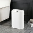 thumbnail image 3 of happimess Robo Kitchen 13.2-Gallon Slim Oval Motion Sensor Touchless Trash Can with Touch Mode, Cotton White, HPM1016C, 3 of 10