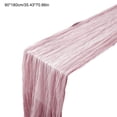 thumbnail image 4 of PoyoKee Cheesecloth Table Runner, 71" x 35" Voile Pleated Table Cloth, Gathered Tablecloth Party Decorations for Weddings Dessert Desk Home Decor, 4 of 7