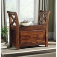 thumbnail image 2 of Ashley Furniture Banc de Rangement en Marron Chaud, 2 of 2