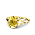 thumbnail image 3 of Certified Natural Yellow Sapphire & Pukharaj Silver Handmade Ring 925 Sterling Silver Jewelry Ring, 3 of 3
