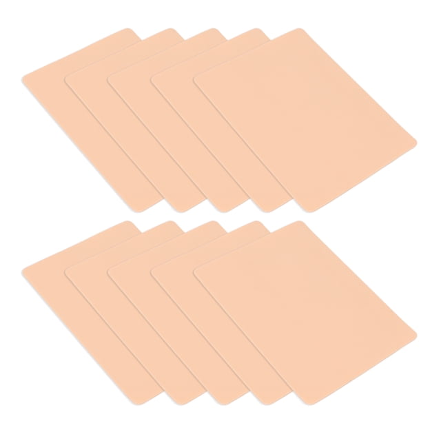 Piel de práctica de tatuaje en blanco, 10 piezas Piel de práctica de tatuaje en blanco Pieles de práctica de tatuaje de silicona multifuncionales