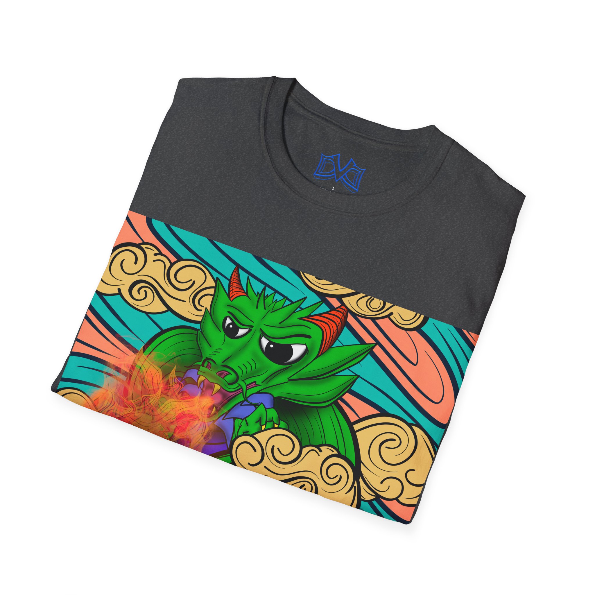 Dragon of Elements, Skate n' Surf wear. Hand drawn art soft-style t-shirt.