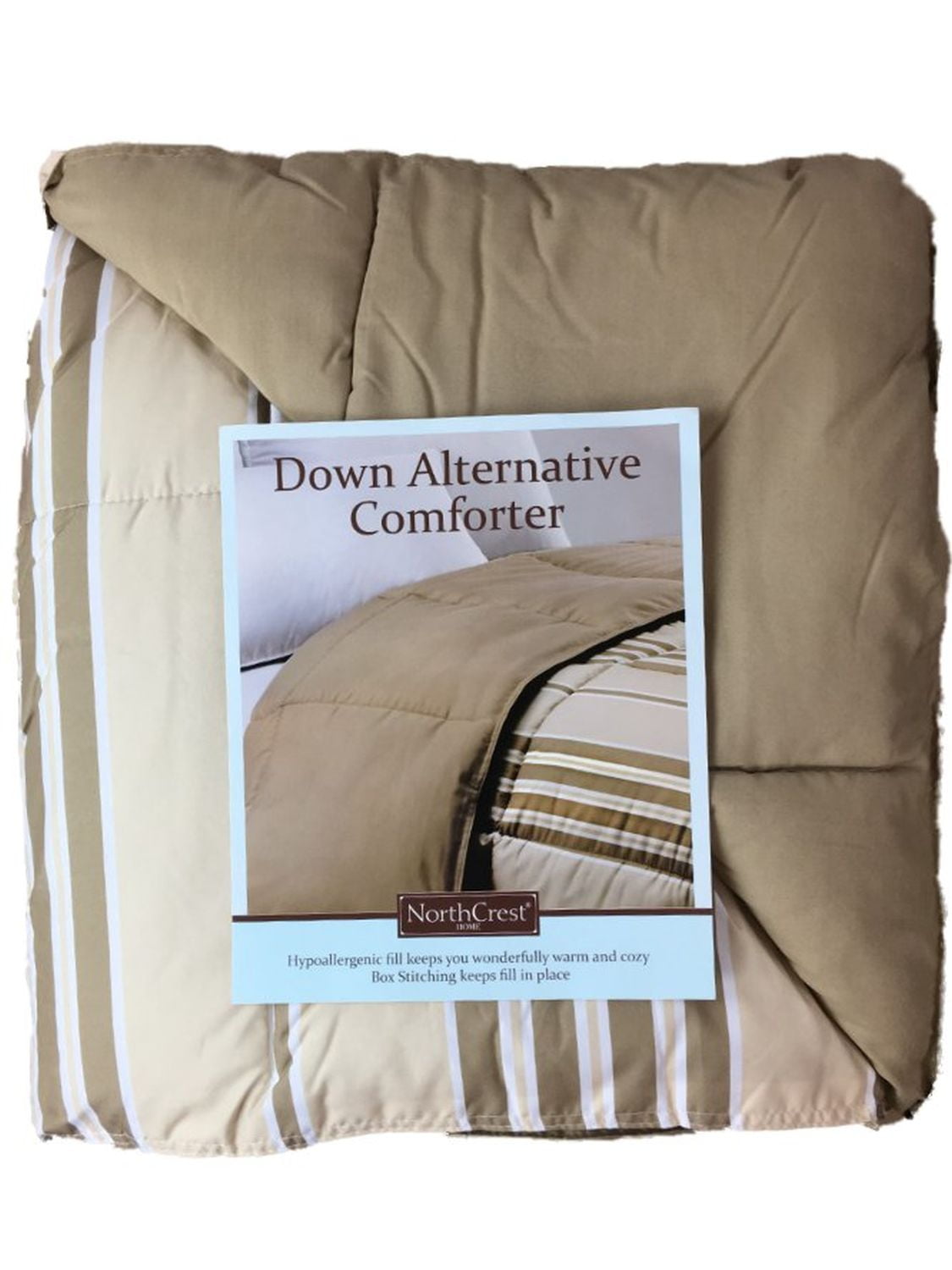 Northcrest Twin Bed Down Alternative Comforter Reversible Tan