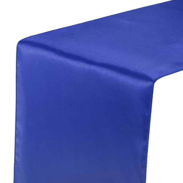 Unique Bargains 6 Pack Satin Table Runner, 12'x108' Smooth Silk Table Runner, Navy Blue