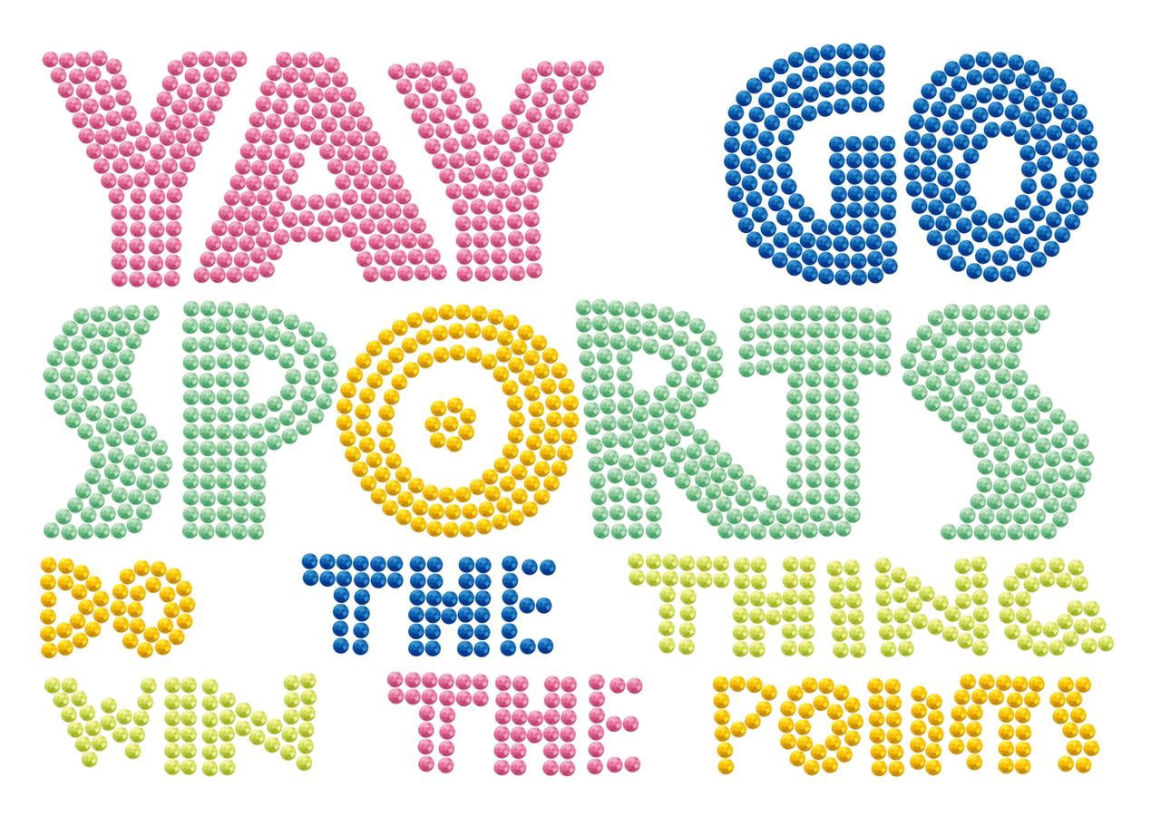DIAMOND DOTZ® Yay! Go Sports Iron-On 'N' Dot Transfer