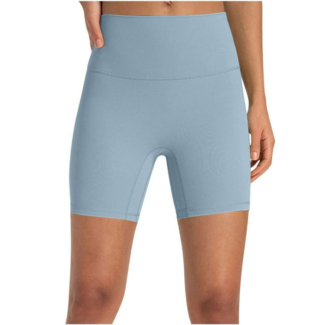 KIHOUT Women's High Waist Workout Shorts Butt Lifting Tummy Control Ruched Booty Running Yoga Shorts