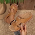 thumbnail image 3 of Tbopshirt Orthopedic Sandals for Women Dressy Wide Width,Plantar Fasciitis Feet Sandal with Arch Support,Comfortable Casual Open Toe Summer Beach Vacation Wedge Slides, 3 of 8