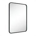 thumbnail image 4 of 24x32'' Black Mirrors for Bathroom, Matte Black Bathroom Vanity Mirror, Rounded Rectangle Mirror, Stainless Steel Anti-Rust Tube Metal Frame Wall Mounted Mirror, Vertically/Horizontal Hanging, 4 of 10