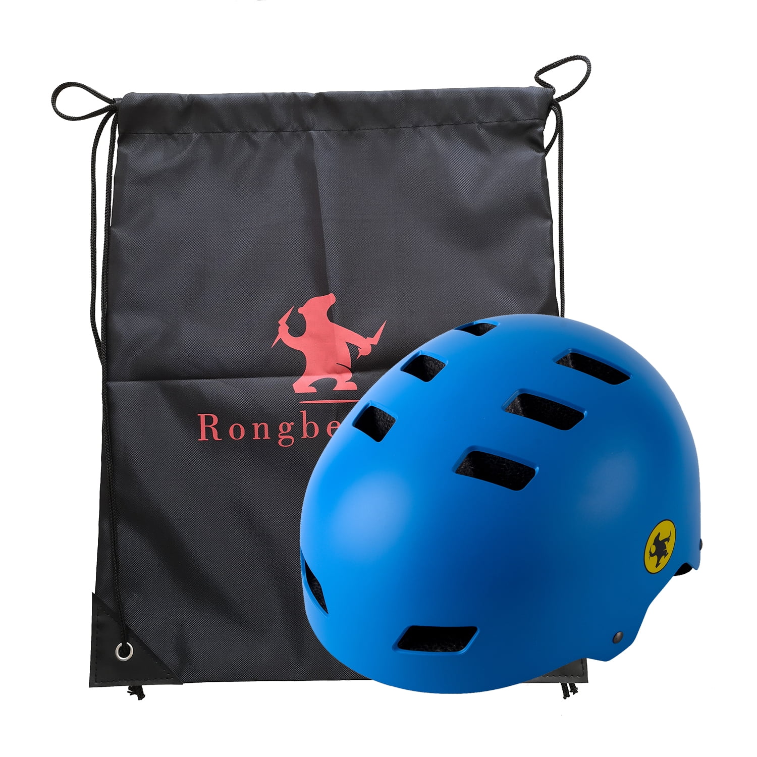 Rongbenyuan Kids Bike Helmet Toddler with Carry Bag, Multi-Sport for Scooter Skating Rollerblading,Blue (48-52cm)