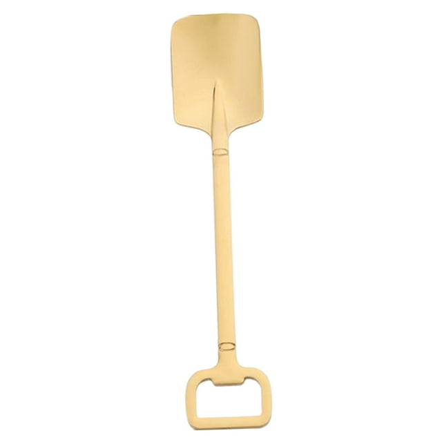 Cuchara Universal Abrebotellas Cuchara de fruta de hielo Cubiertos Vajilla Cuchara de fruta Cuchara de postre para la cena Postre de cuadrada y áurea