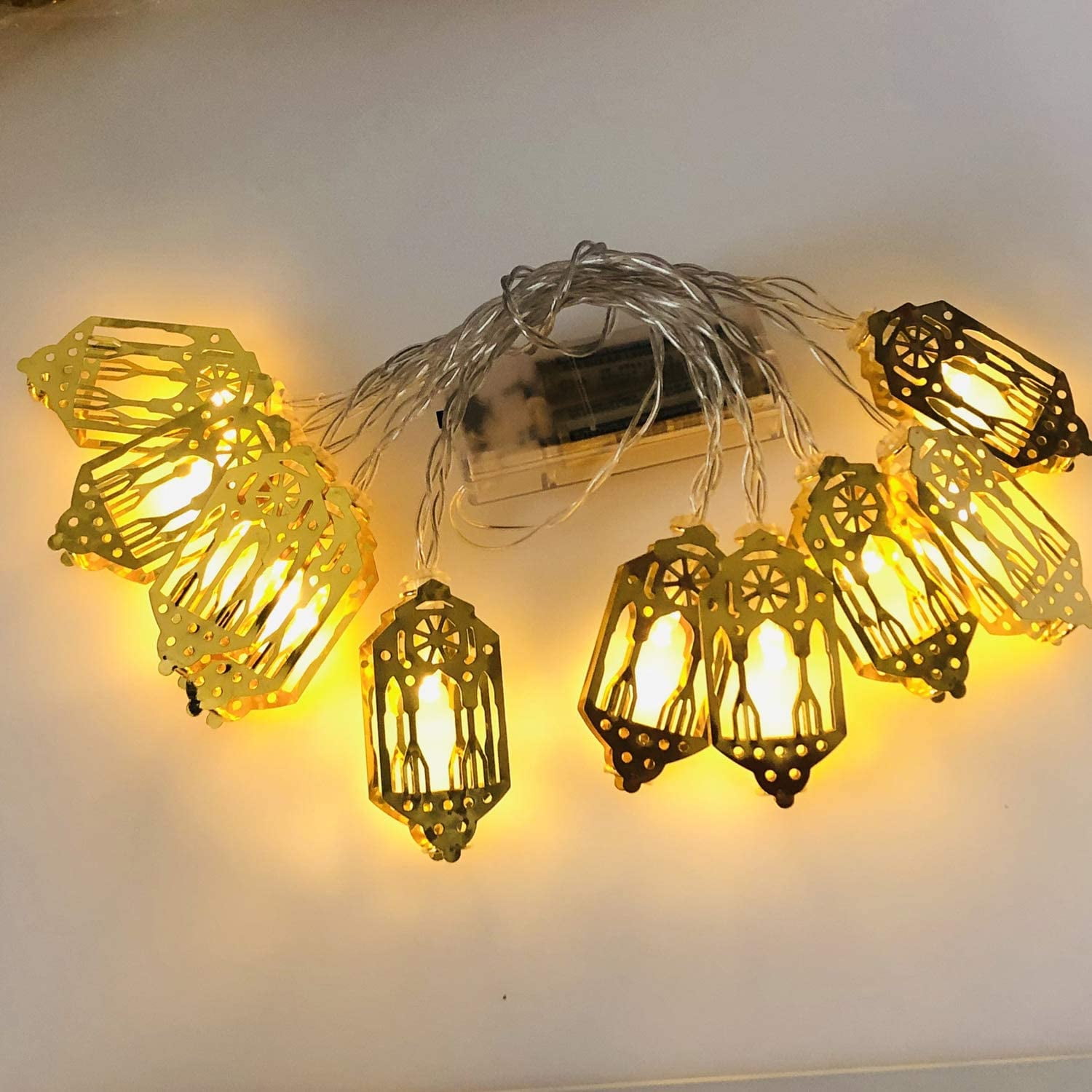 1.6M Eid Mubarak String Fairy Lights 10 LED Lamp Ramadan Party Decor New 