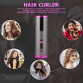 thumbnail image 4 of Rizador de cabello automático inalámbrico, recargable por USB, barril de rizador (negro) Likrtyny cuidado belleza, 4 of 9