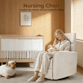 thumbnail image 3 of Legooin Power Recliner Chair with Heat and Massage Home Easy Chair Faux Leather Single Sofa with USB Port, 270° Swivel and 135° Recline, White, 3 of 9