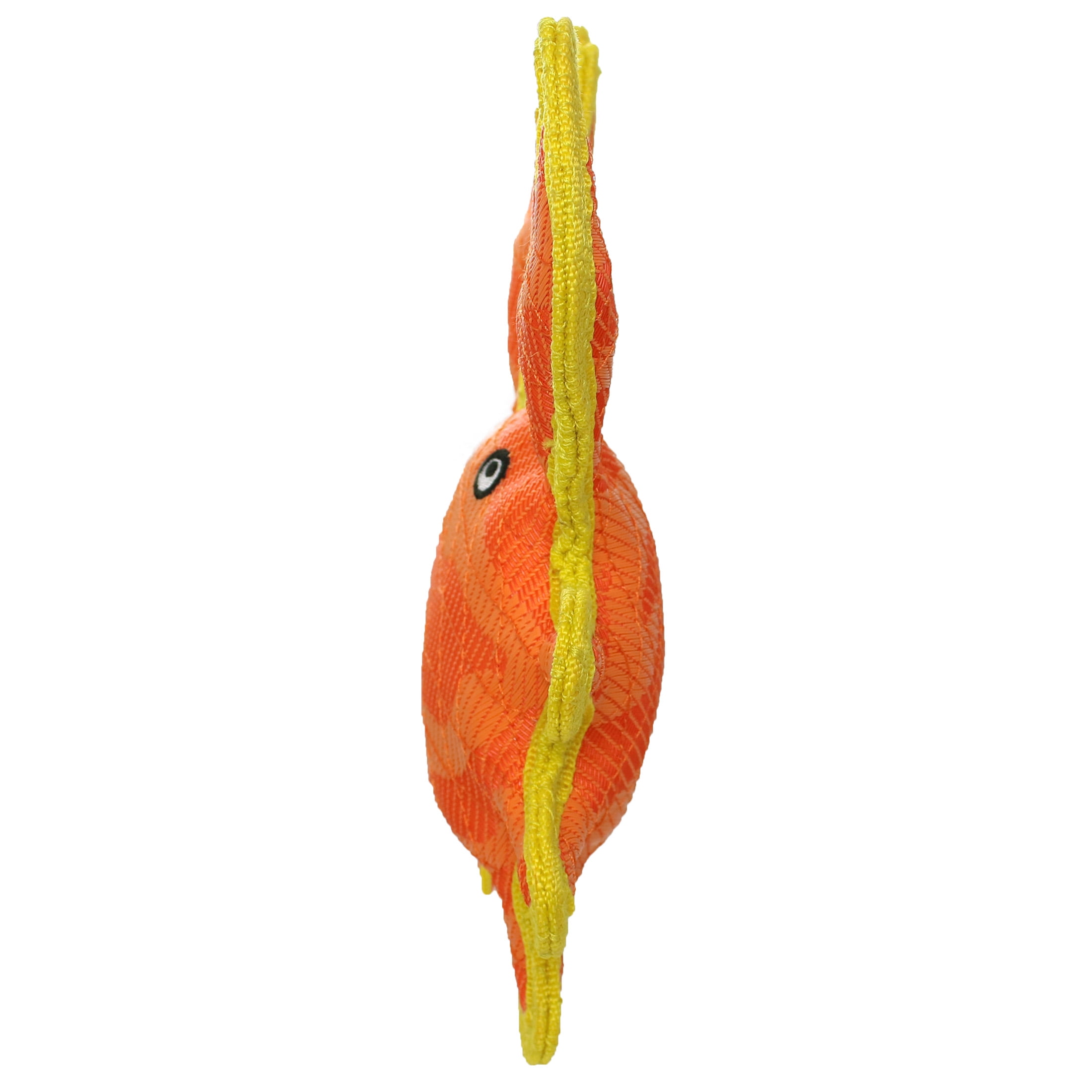 DuraForce Crab Tiger Orange-Yellow Durable Woven Fiber Dog Toy