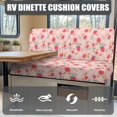 thumbnail image 4 of HELLHERO Stretch Rv Dinette Cushion Covers with Strawberry Floral, 2 Piece Polyester Covers Fit for Camper Dinette Booth Seats and Sofa, 4 of 9