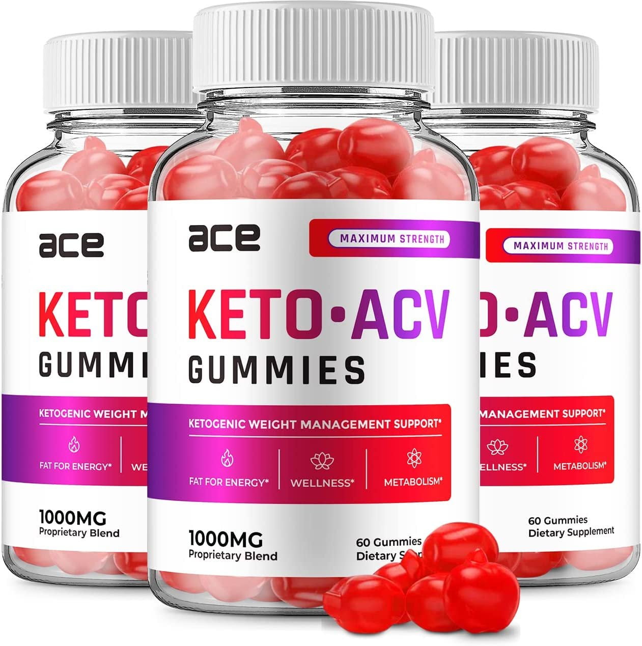 3 Pack ACE Keto ACV Gummies ACE ACV Advanced Formula Shark Plus Apple