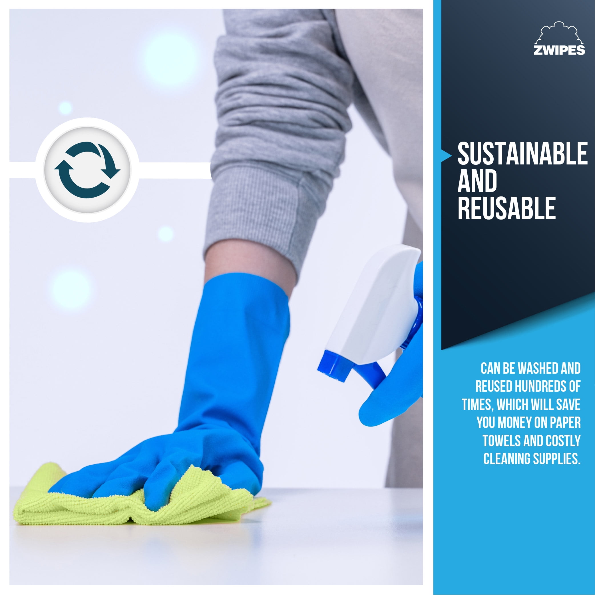 Zwipes Microfiber Cleaning Cloths, Multi-color, 36 Pack