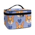thumbnail image 2 of HELLHERO Heart-Shaped Corgi Pattern Multi-Purpose Cosmetic Toiletry Bag Multifunction Large Makeup Organizer Zipper Gifts for Mom, 2 of 6