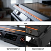 Blackstone E-Series Griddle, 22 Inch 2-Burner Electric Flat Top Grill with Hood and Prep Cart, Black