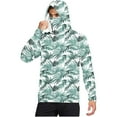 thumbnail image 2 of DDAPJ pyju Mens Lightweight Athletic Hoodies UPF 50 Sun Protection Long Sleeve Hooded T Shirts Big and Tall Camouflage Fishing Hiking Shirts with Mask Green XXL, 2 of 6