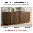 thumbnail image 4 of BFJDM Modern Fluted Buffet Cabinet with Storage for Dining Room, Walnut Brown, 64 in L x 24 in H,, 4 of 10