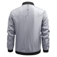 thumbnail image 4 of Men's Casual Spring and Fall Jacket Lightweight Bomber Jacket Men Color Block with Zipper Pocket Outerwear for Daily Wear Gray L, 4 of 5