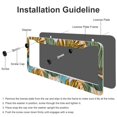 thumbnail image 4 of 2 Pieces Tropical Banana Palm Monstera Leaves License Plate Cover Hawaiian Flower Car Front License Plate Frame Quality Aluminum Metal 2 Holes for Men/Women, 4 of 6
